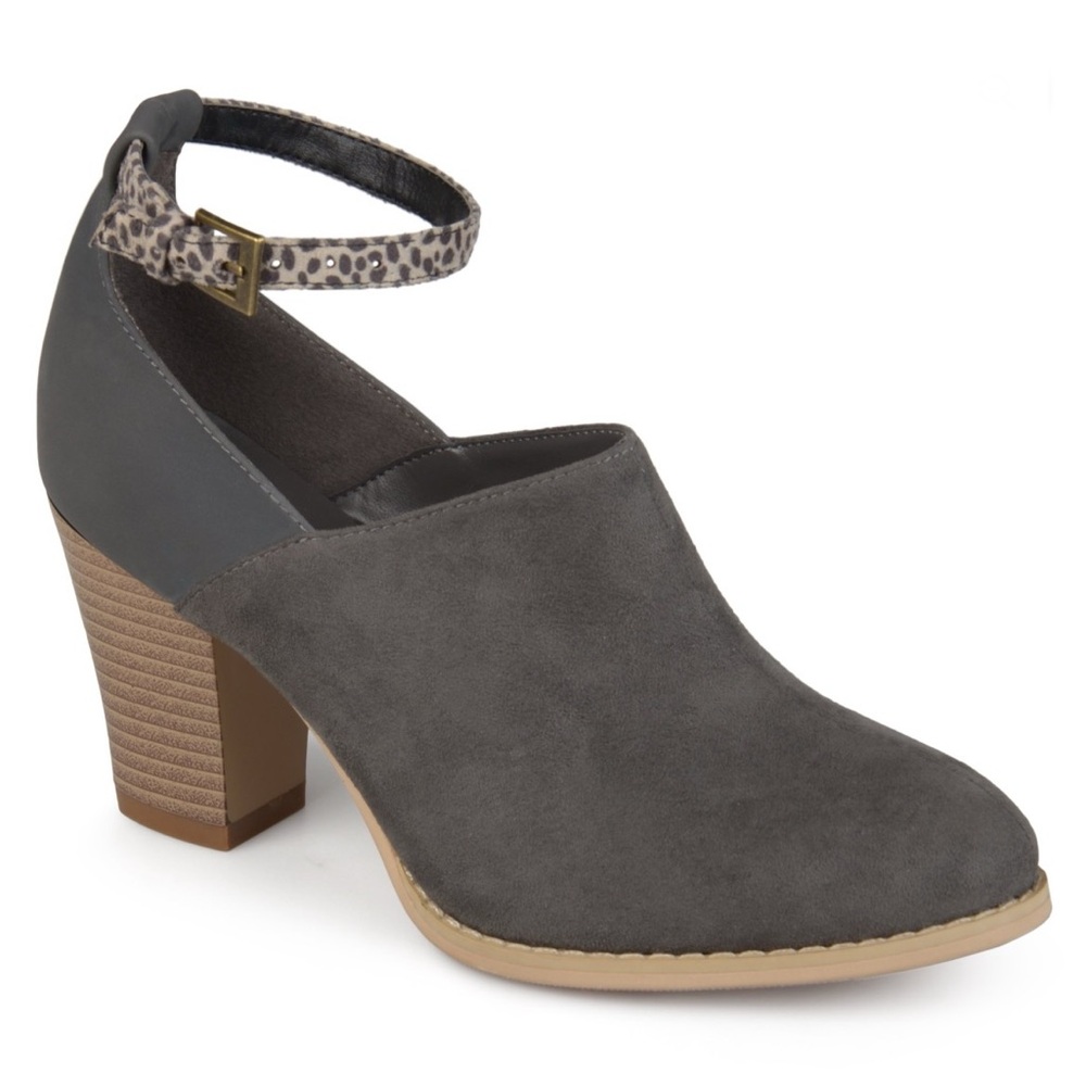 Gray Booties with Ankle Straps